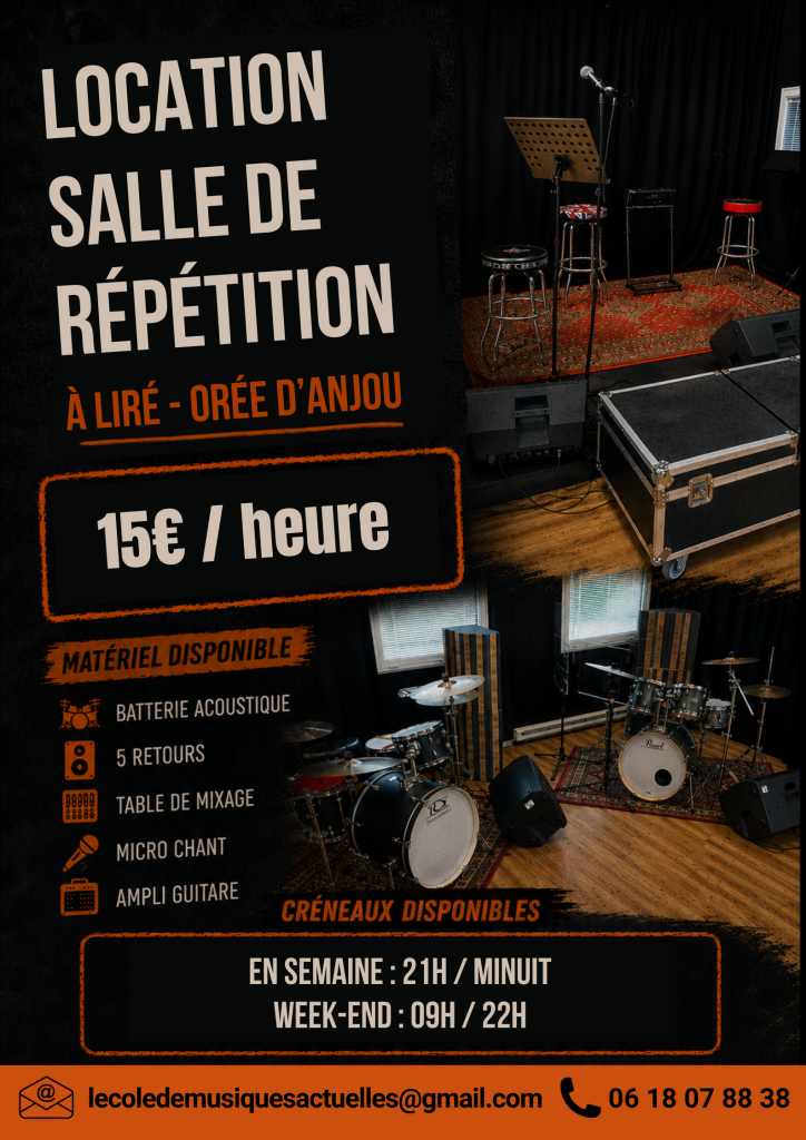 salle de répétition à louer