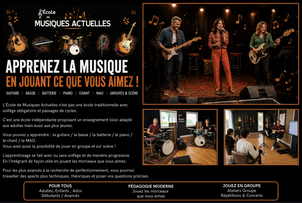 Présentation l'école de musiques actuelles